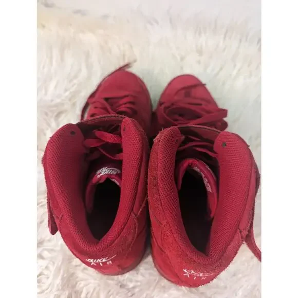 Nike Air Force 1 Mid Red October triple gym red suede - Picture 6 of 16